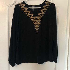 Gold pattern blouse